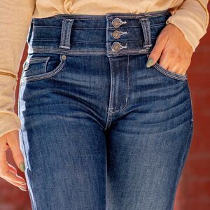 Kancan Exposed Button High Rise Skinny Jeans Size 26